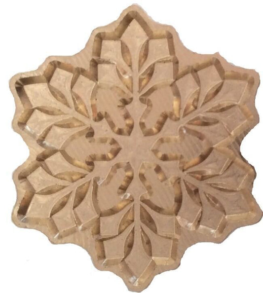 Snowflake - shape Wax Seal Stamp with Light Blue wood handle