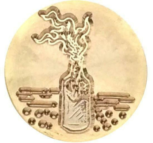 Spirit in a Bottle Deluxe Wax Seal Stamp Head, 1.2" diameter