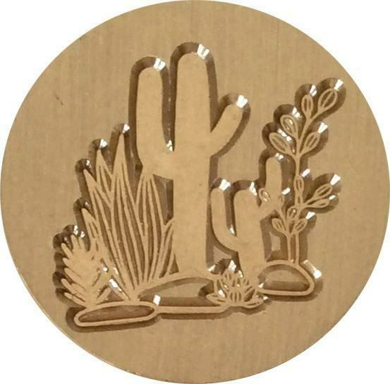 Cactus wax seal stamp - 1" diameter