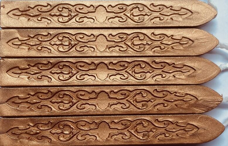 Copper Sealing Wax (with wick), 5 Sticks, for Beautiful Wax Seals!