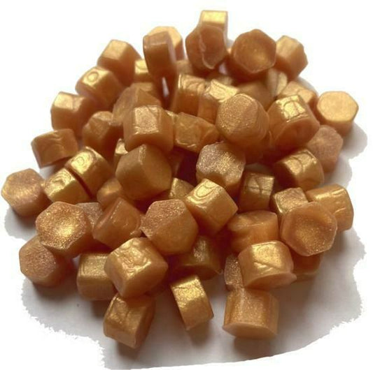 Tuscan Yellow Gold Sealing Wax Beads for Envelopes & Invitations, approx 250 beads
