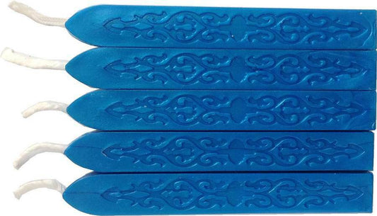 Peacock Blue Pearl Sealing Wax (with wick) - 5 Sticks