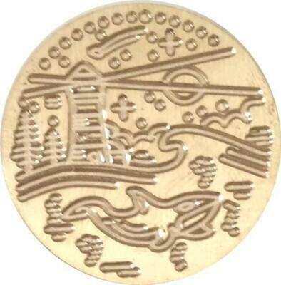 Shark Swimming off the Beach with a Lighthouse, like Jaws ! 1.2" Wax Seal Stamp Head