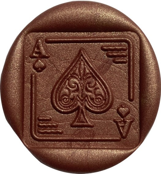 Ace of Spades Wax Seal Stamp Head, 1" Square