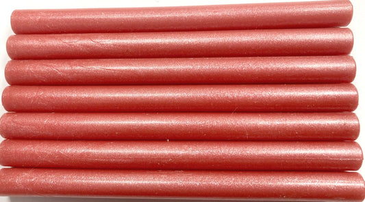 Shimmering Red Flexible Glue Gun Sealing Wax - 7 Sticks (5" long; full-size)