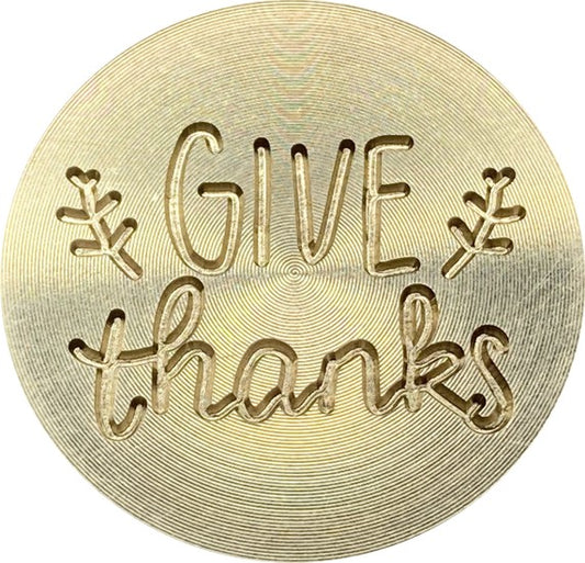 Give Thanks word Wax Seal Stamp head