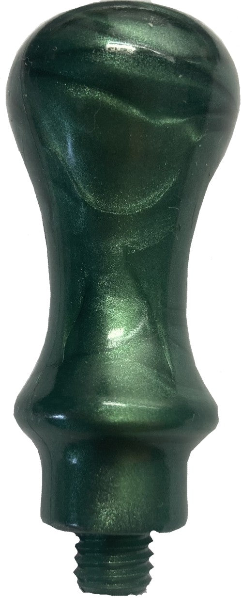 Green Pearl Resin wax seal stamp handle, fits all our engraved heads!