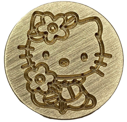 Hello Kitty with Flowers - wax seal stamp