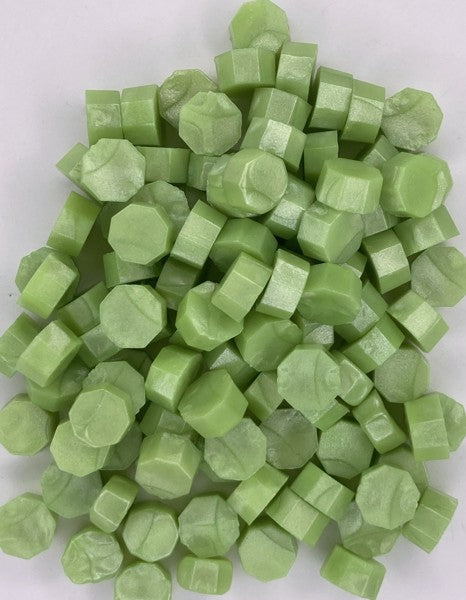 Light Lime Green Pearl Sealing Wax Beads, 3 ounces (approx. 250 beads)