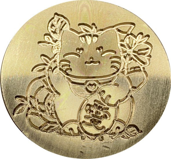 Lucky Cat smiling (Japanese Manei-neko) Wax Seal Stamp head