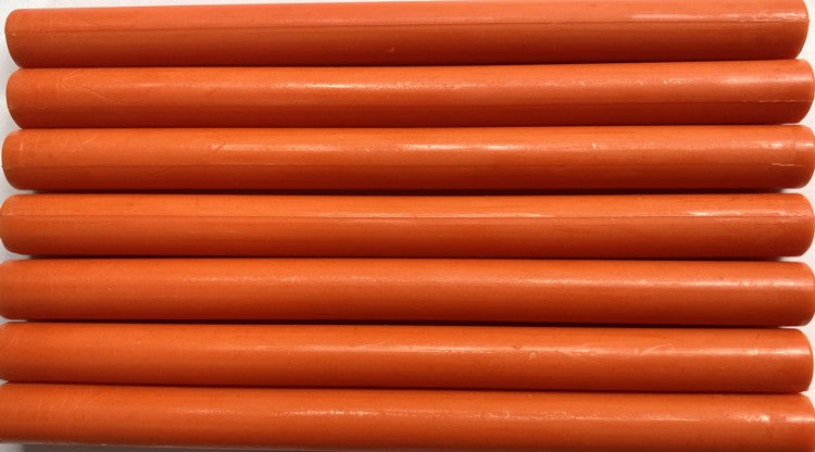 Orange Flexible Glue Gun Sealing Wax - 7 Sticks (5 inches long)