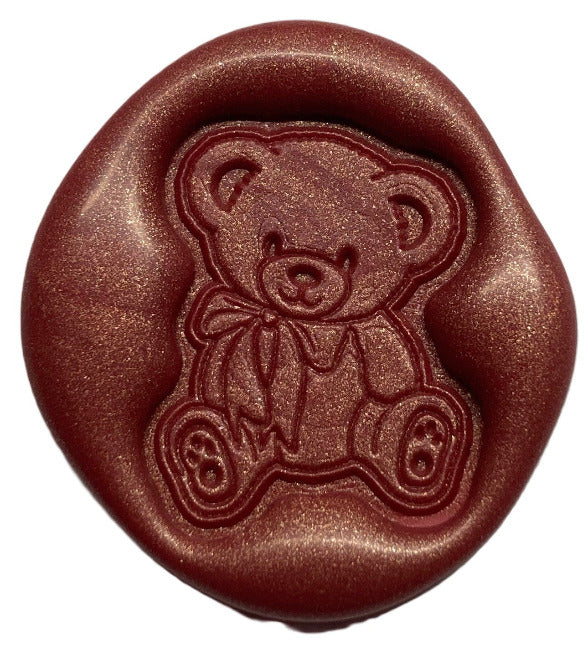 Teddy Bear shape wax seal sample