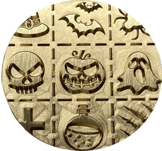Tiny Halloween Symbols Wax Seal Stamp Head, 1" diameter
