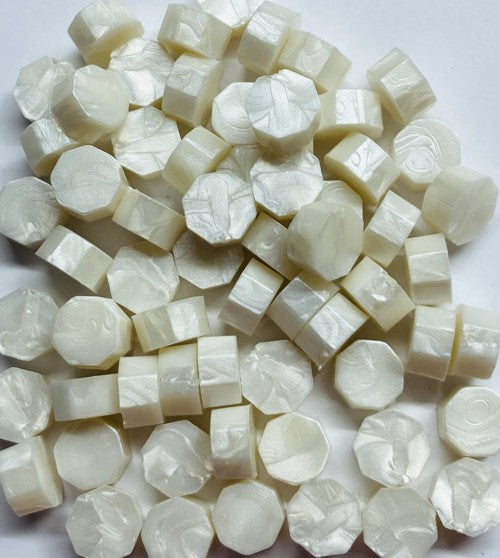 White Pearl Sealing Wax Beads for Envelopes & Invitations, approx. 250 beads (3 oz)