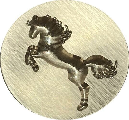 3D Wild Horse Rearing Wax Seal Stamp head (1" diameter)