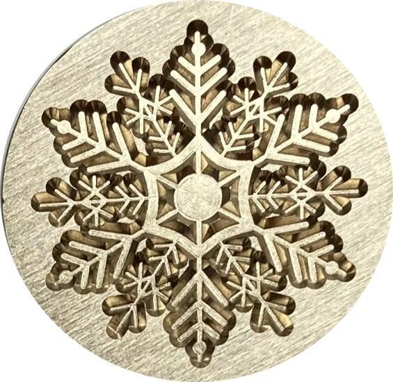 Intricate Snowflake Wax Seal Stamp Head, 1" diameter
