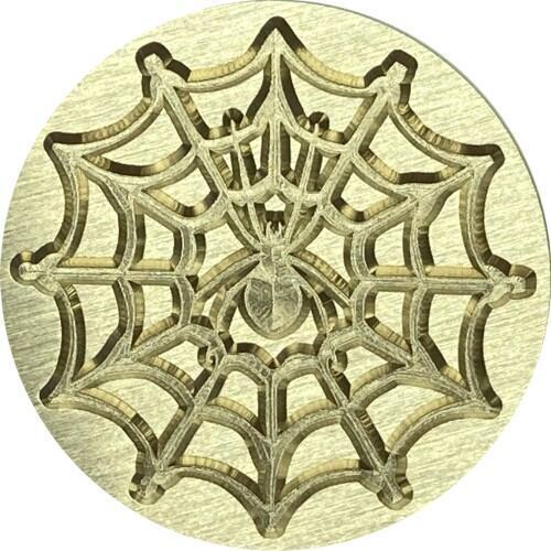 Spider in center of Spider Web - 1" diameter Wax Seal Stamp head - Great for Halloween!