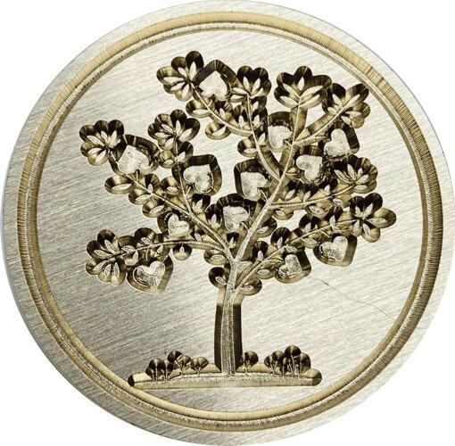 Tree of Hearts pretty 1" diameter Wax Seal Stamp head