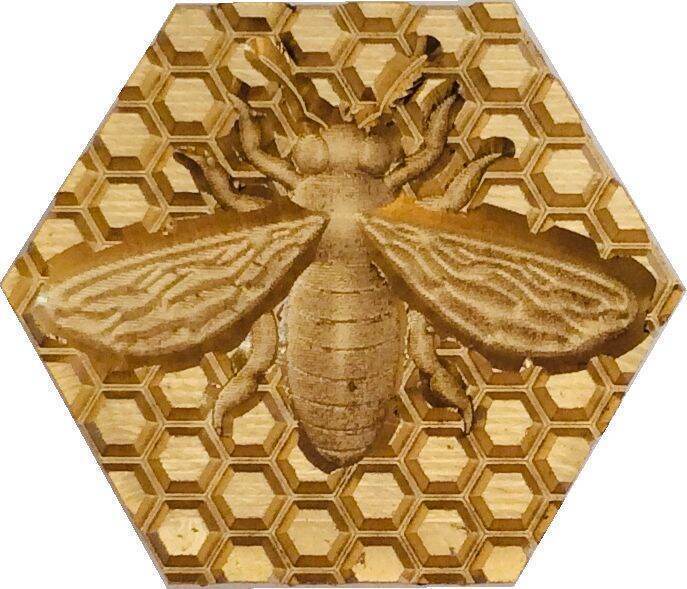 Unique 3D Bee on Honeycomb 1" diameter Wax Seal Stamp Head