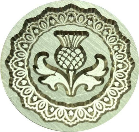 Scottish Thistle inside Intricate Border Wax Seal Stamp Head