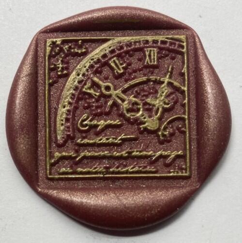 French Clock Wax Seal Stamp Head, 1" square