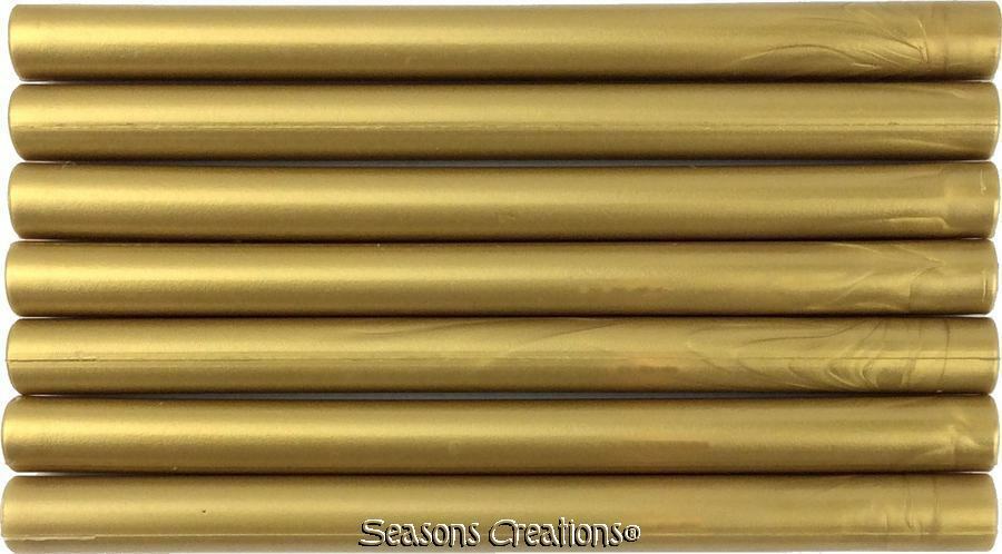 Gold Flexible Glue Gun Sealing Wax - 7 Sticks (5 inches long, for Full-Size glue guns)