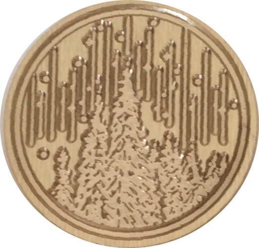 Starlight Streaming over Forest, 1.2" diameter Wax Seal Stamp Head