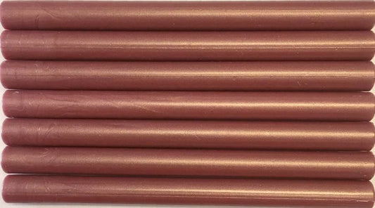 Rose Gold Pearl Flexible Glue Gun Sealing Wax - 7 Sticks (5 inches long)