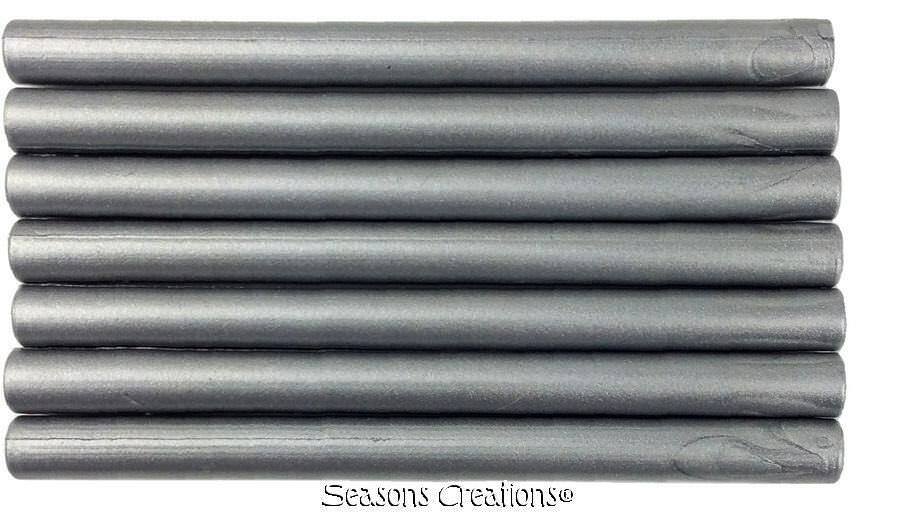 Silver Flexible Glue Gun Sealing Wax - 7 Sticks (5 inches long, full-size)