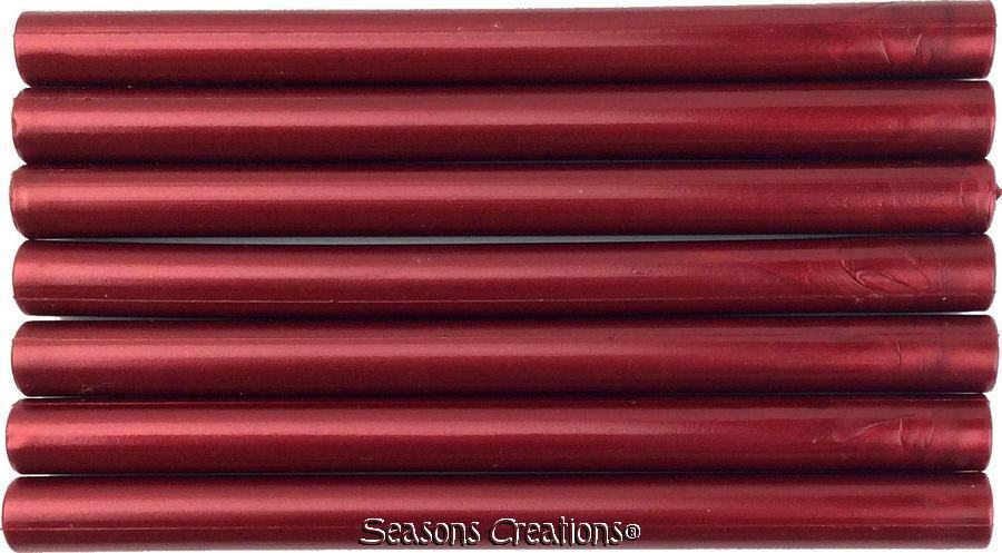 Cranberry Pearl flexible glue gun sealing wax - 7 sticks