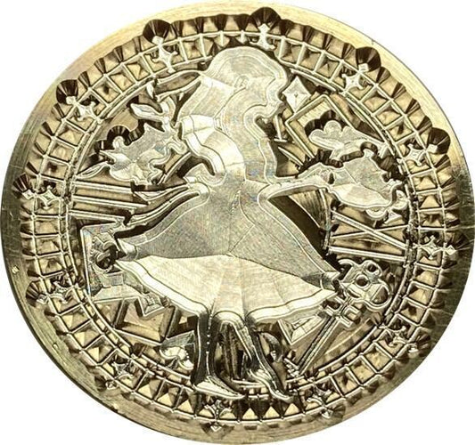 Alice in Wonderland with Teapot, Key 1.2" diameter Wax Seal Stamp head
